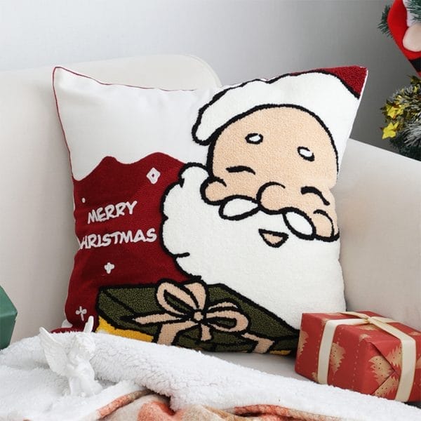 SOGA 2X 45cm Embroidered Santa Claus Christmas Pillow - Bring Home the Cheer - Image 8