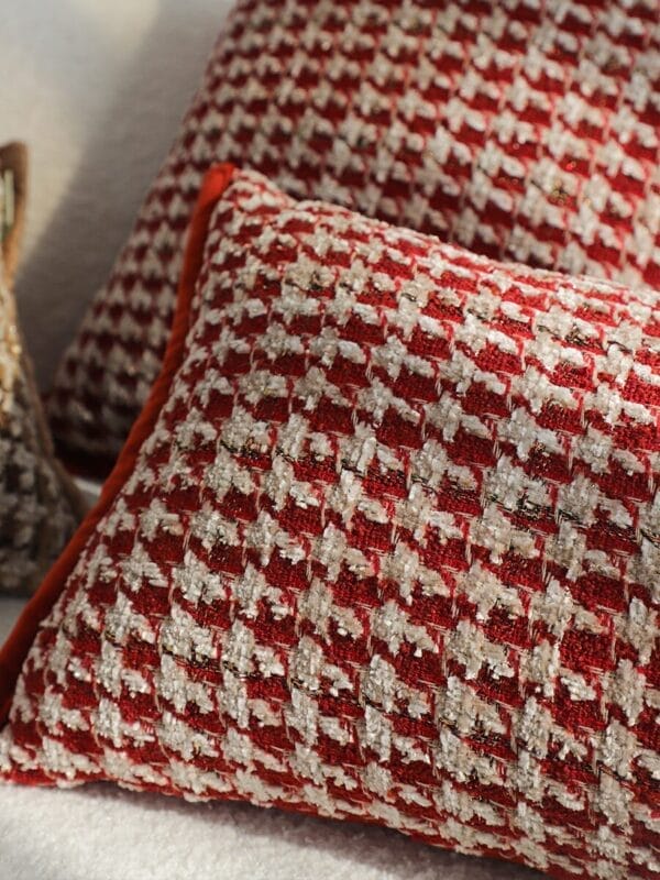 SOGA 2X 30x50cm Cozy Textured Red & White Pillowcase - Image 4