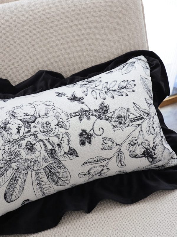 SOGA 2X 30x50cm Chic Botanical Bliss Black & White Lumbar Pillowcase - Image 8