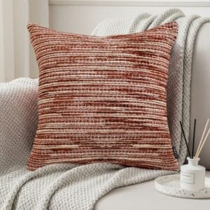 SOGA 2X 45cm Rust-Toned Woven Pillowcase