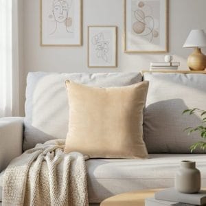 SOGA 2X 45cm Velvet Pillowcase (Champagne Beige)
