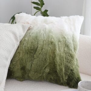 SOGA 2X 45cm Ombre Faux Fur Pillowcase