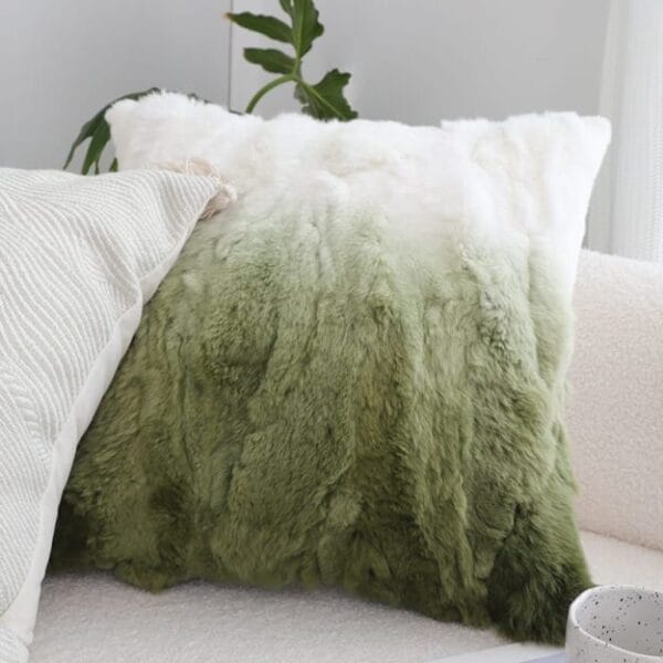 SOGA 2X 45cm Ombre Faux Fur Pillowcase