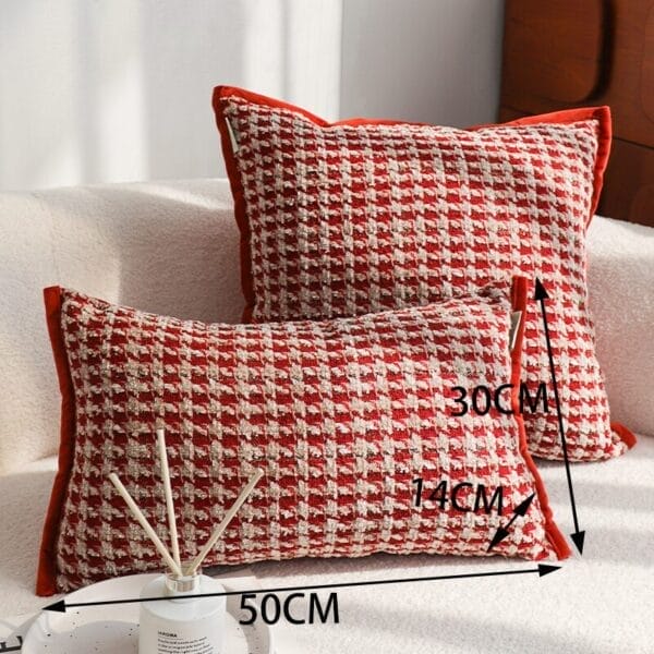 SOGA 2X 30x50cm Cozy Textured Red & White Pillowcase - Image 8