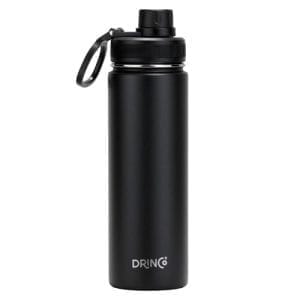 22oz Stainless Steel Sport Water Bottle, Black