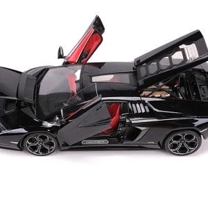 Lamborghini Countach LPI 800-4 Black with Red Interior "Special Edition" 1/18 Diecast Model Car by Maisto