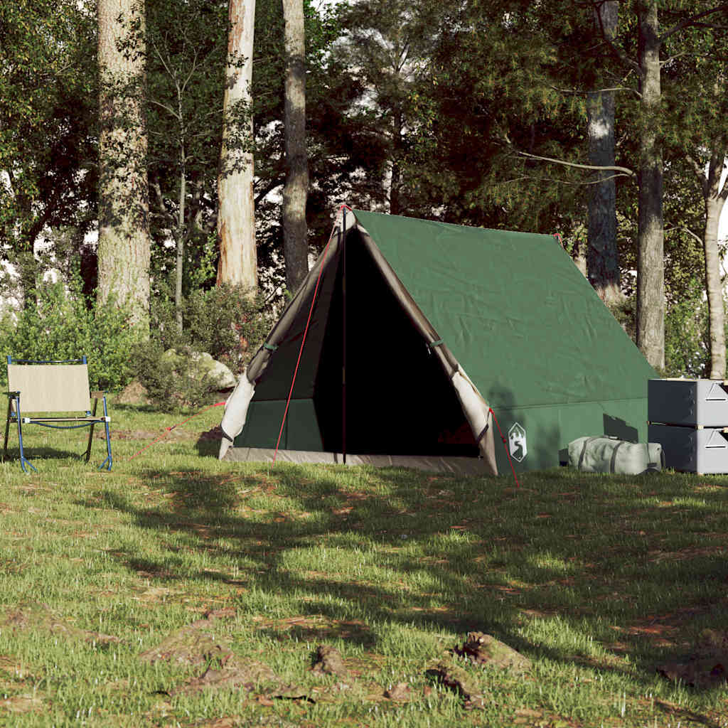 Camping Tent A-Frame 2-Person Green Waterproof - Image 3