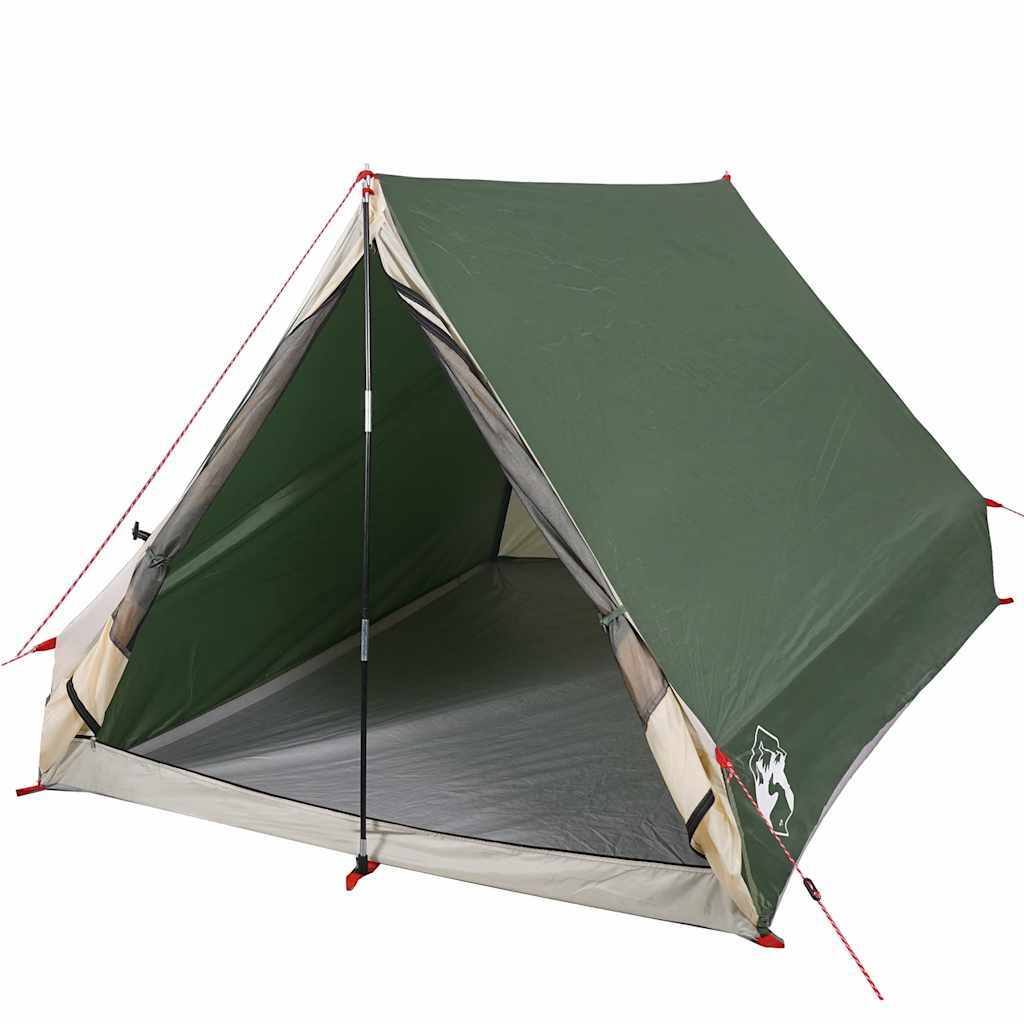 Camping Tent A-Frame 2-Person Green Waterproof - Image 4